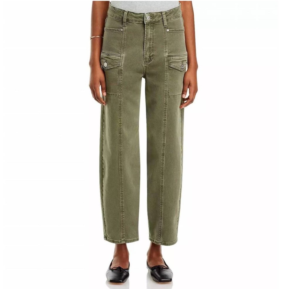 PAIGE NWT Alexis High Rise Barrel Leg Cargo Jeans - Picture 6 of 16